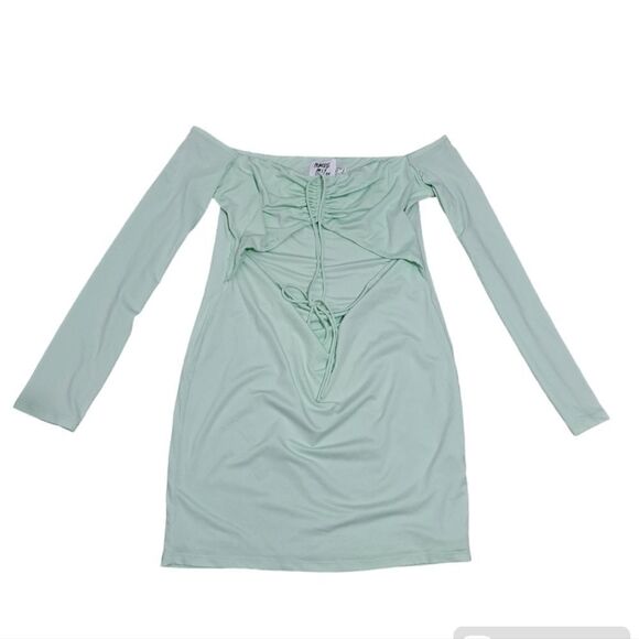 Princess Polly Sexy Cut Out Taylor Mini Dress Pistachio Size 12 - Picture 6 of 14